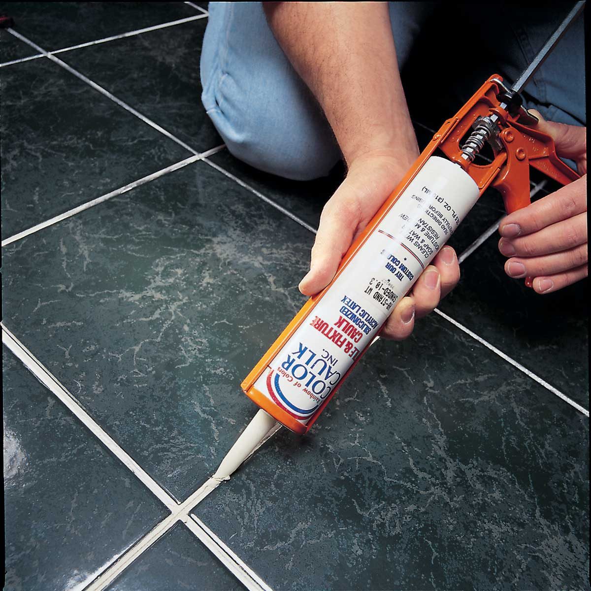 Applying caulk