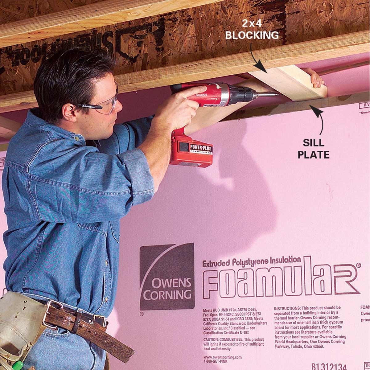 Finishing a Basement - Install Blocking