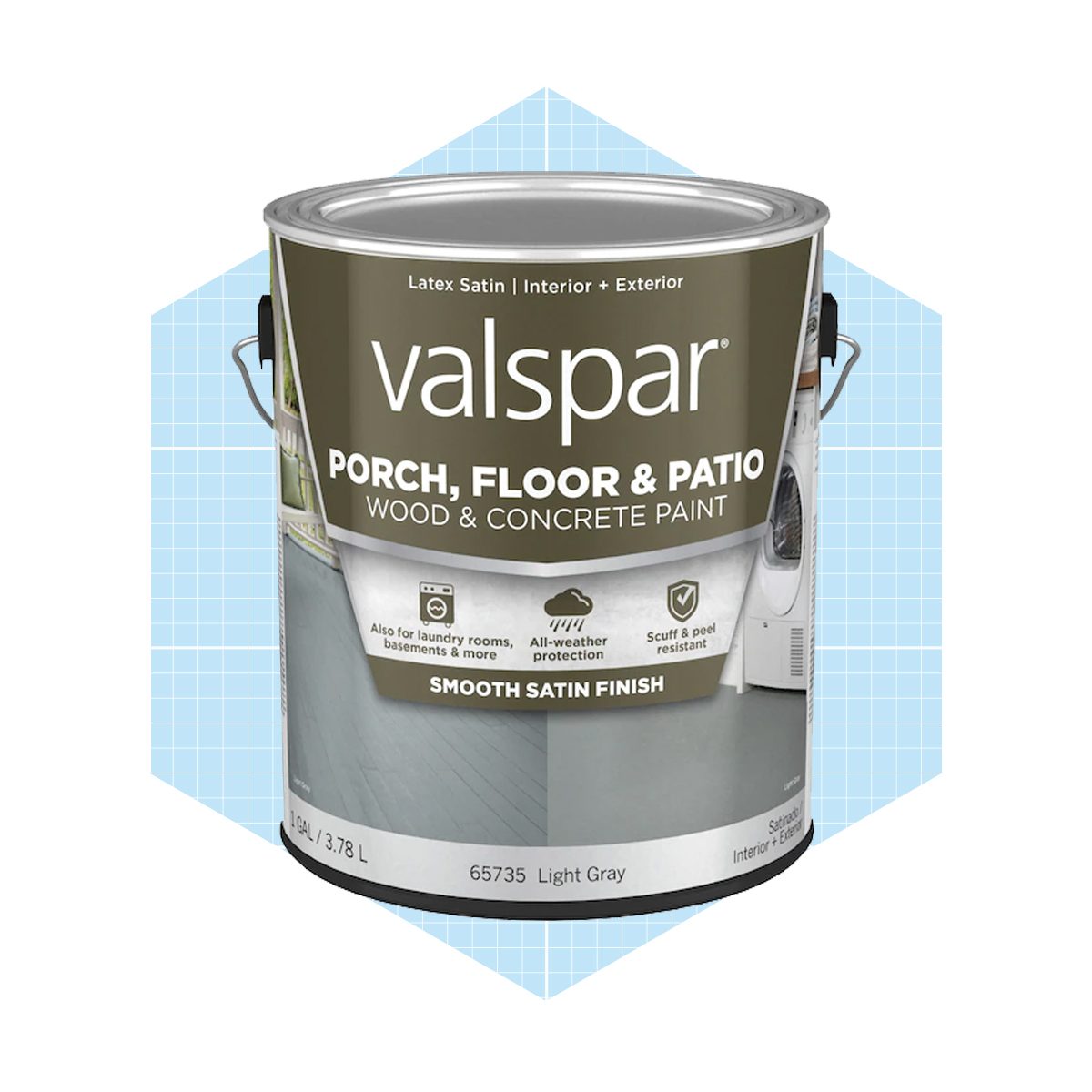 Valspar Light Gray Satin Exterior Porch And Floor Paint