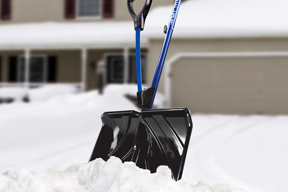 snow shovel in snow